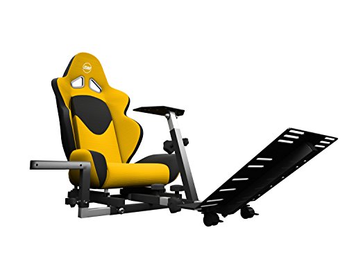 Advanced Racing Simulator Seat Driving Simulator Gaming Chair with Gear Shift Mount - color: Yellow