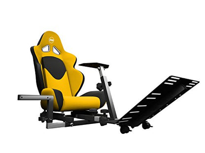 Advanced Racing Simulator Seat Driving Simulator Gaming Chair with Gear Shift Mount - color: Yellow