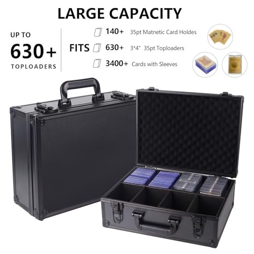 Toploader Storage Box Trading Card Storage Case, Sports Baseball Card Storage Box, Cards Case Holder (Holds 630+ Toploaders)