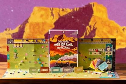 Age of Rail Bundle: South Africa Base Game + La Pampa & Allegheny Expansions | Train Board Game | Strategy Games for Adults