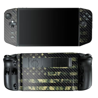 Carbon Fiber Gaming Skin Compatible with Lenovo Legion Go - American Camo - Premium 3M Vinyl Protective Wrap Decal Cover - Easy to Apply | Crafted in The USA by MightySkins - color: American Camo, style: Carbon Fiber Textured Finish