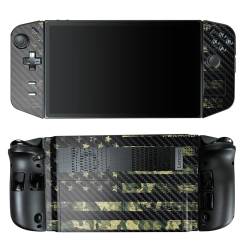Carbon Fiber Gaming Skin Compatible with Lenovo Legion Go - American Camo - Premium 3M Vinyl Protective Wrap Decal Cover - Easy to Apply | Crafted in The USA by MightySkins - color: American Camo, style: Carbon Fiber Textured Finish
