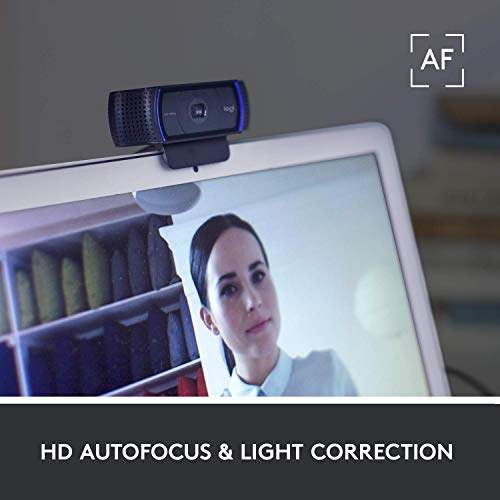 Logitech HD Pro Webcam C920, 1080p Widescreen Video Calling and Recording-(Renewed)