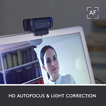 Logitech HD Pro Webcam C920, 1080p Widescreen Video Calling and Recording-(Renewed)