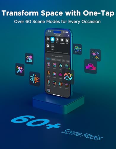 Govee Gaming Light Bars Pro,16-Inch Smart RGBIC Wi-Fi LED Game Lights | Upgraded,RGBICIllumination,Triple-Sided,Music Sync & 60+ Scene Modes, Works with Alexa & Google Home, Gaming Room Decor
