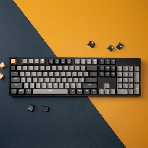Keychron C2 Pro Wired QMK/VIA Mechanical Keyboard Full Size Layout Custom Programmable Macro RGB Backlit with Keychron K Pro Brown Switch OEM Profile Double-Shot PBT Keycaps for Mac Windows Linux - style: Keychron K Pro Brown Switch