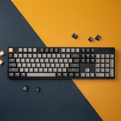 Keychron C2 Pro Wired QMK/VIA Mechanical Keyboard Full Size Layout Custom Programmable Macro RGB Backlit with Keychron K Pro Red Switch OEM Profile Double-Shot PBT Keycaps for Mac Windows Linux - style: Keychron K Pro Red Switch