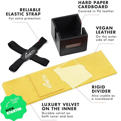 Quiver Time Yellow Citadel Deck Block for Magic: the Gathering Cards - TCG 100+ Premium Commander Deck Box, MTG Deck Box for Cards, Dice & Tokens, Custom Divider, Magnetic Closure - color: Yellow