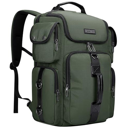 WITZMAN Travel Backpack for Men Carry-on Laptop Backpack | Nylon Luggage Bag Fits 16 Inch for Airline Approved,Multi Pocket, For Traveling,Casual,Commuting, B744 Army Green - color: Upgrade Army Green