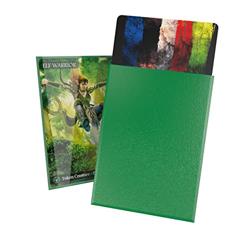 Ultimate Guard Cortex Outer Card Sleeves, 100 Standard Size TCG Sleeves, 66 x 91mm, Green Back, Glossy Finish, No PVC & Acid-Free, High Clarity - color: Green, size: Standard Glossy