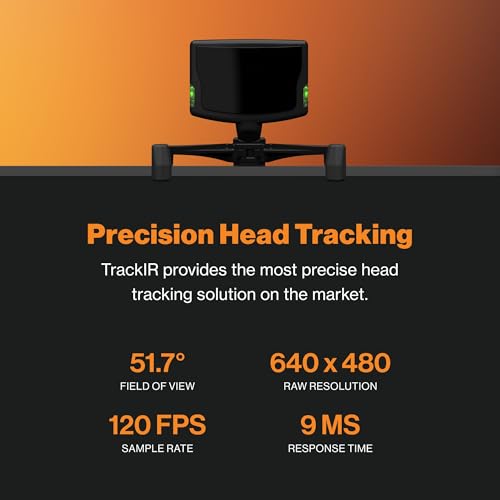 TrackIR 5 Head Tracking System – 6DOF USB Optical Motion Tracker for PC Gaming – Natural Head Movement Camera for Flight, Racing & Combat Simulators – Windows Compatible by NaturalPoint