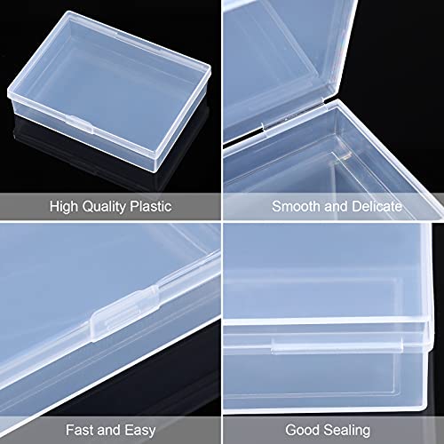 Jetec 3 Pcs Playing Card Case Blank Playing Card Box Holder Game Organizers and Storage Containers Deck, Snaps Closed for Travel and Restaurant