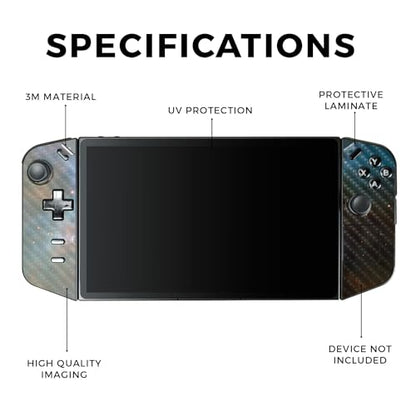 Carbon Fiber Gaming Skin Compatible with Lenovo Legion Go - Golden Nebula - Premium 3M Vinyl Protective Wrap Decal Cover - Easy to Apply | Crafted in The USA by MightySkins - color: Golden Nebula, style: Carbon Fiber Textured Finish