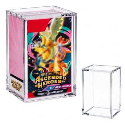 Booster Bundle Case for Perfect Order, Ascended Heroes & Chaos Rising | Custom-Fit for The New Taller Sealed Booster Bundle Format, Not Compatible with Standard-Height Booster Bundles, Case Only - size: Acrylic Case for New Booster Bundle