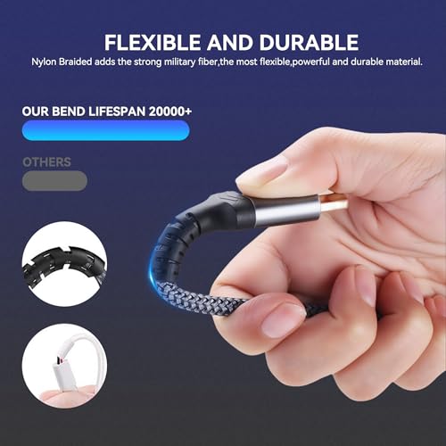 4K HDMI Cable 6.6 ft, 18Gbps 2.0 High-Speed Nylon Braided Cord | Gold-Plated Connectors, Supports 4K@60Hz, 2K 1080P, ARC, CL3 Rated, HDR, Compatible for PS5/4/3, Laptop, HDTV, Fire/Apple TV
