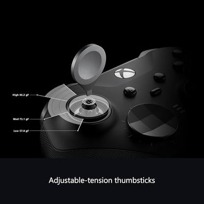 Xbox Wireless Gaming Controller | Elite Series 2 | Black | Console, PC, and Cloud Devices | Adjustable Thumbsticks | Trigger Locks - color: Black