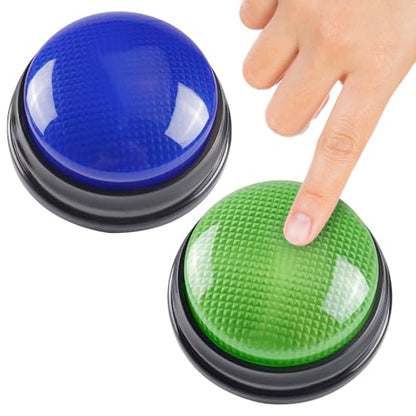 2-Pack Buzzers for Trivia Games, Game Buzzers with Lights and Sound, Family Feud Buzzers, Answer Buzzers for Classroom and Trivia Nights