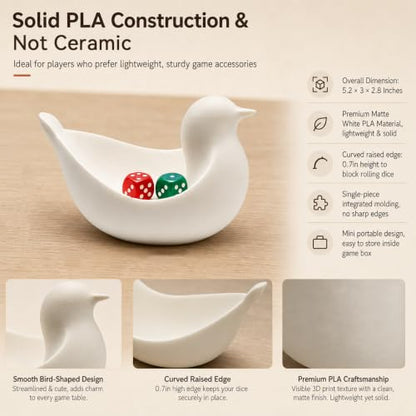 Dice Dish for Mahjong Small Rolling Tray for Tabletop Games | Cute Dice Holder for RPG and DnD Dice Sets Compact Rolling Tray Adds Fun to Mahjong and Tabletop Game Nights