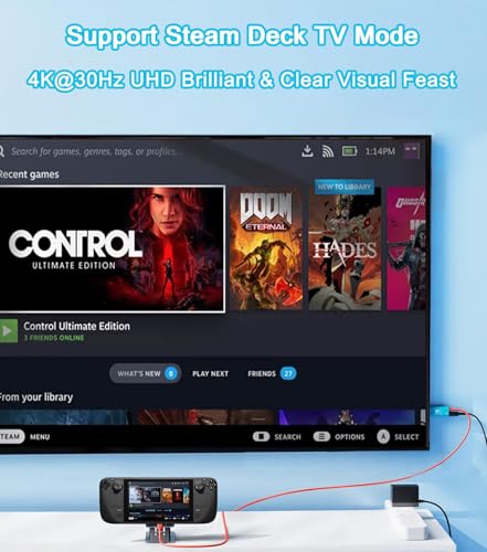 Portable Switch Dock 4K TV Adapter for Nintendo Switch/OLED, 2 in 1 USB C to HDMI Cable with PD 100W Charging Port - style: Cable