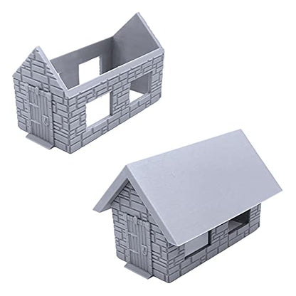 EnderToys Stone Houses, Terrain Scenery for Tabletop 28mm Miniatures Wargame, 3D Printed and Paintable