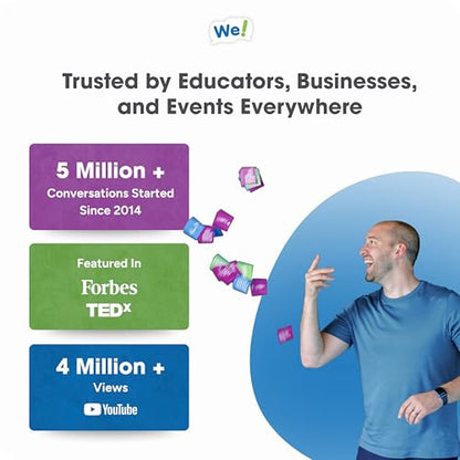 We! Connect Cards - Conversation Cards to Build Trust & Connection - Ideal Office Games, Ice Breakers & Educational Team Building Games - Featured by TEDx (60 Color-Coded Pieces) - color: We! Connect Cards