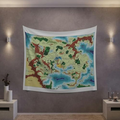 POLYMORPH PRINTS Greyhawk Indoor Wall Tapestry, Flanaess Advanced Dungeons and Dragons Indoor RPG Map Home Wall Decor | AD&D (60" x 50") - size: 60"L x 50"W
