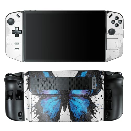 Glossy Glitter Gaming Skin Compatible with Lenovo Legion Go - Butterfly Splash - Premium 3M Vinyl Protective Wrap Decal Cover - Easy to Apply | Crafted in The USA by MightySkins - color: Butterfly Splash, style: Glossy Glitter Finish