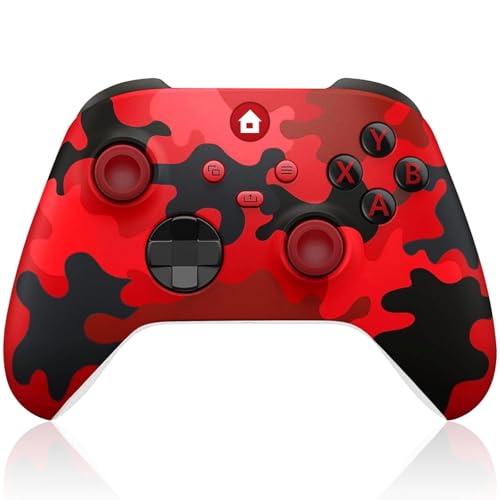 ADHJIE Xbox One Controller, 2.4GHz Wireless Controller for Xbox One X | S Xbox Series X/S/PC with 3.5mm Audio Headset Jack, Dual Vibration, Camo Red - color: Camo Red