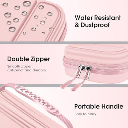 FINTIE Carrying Case for Nintendo Switch 2 (2025), Shockproof Hard Shell Switch 2 Case, Protective Cover Travel Bag with 19 Game Card & 2 Micro SD Card Slots & Inner Pocket, Rose Gold - color: Rose Gold
