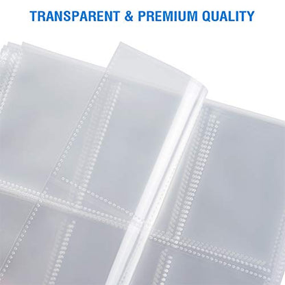 Sooez 36 Pack Trading Card Sleeves for Binder, 9 Pocket Photo Card Holder | Crystal Clear Page Protectors, Top Loading, PVC-Free & Acid-Free, Fit for Collectible Games, Sports, Baseball, Football - style: Single-Sided