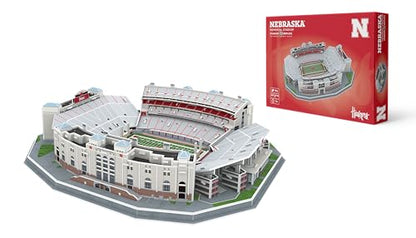 Pro-Lion 3D Jigsaw Puzzle of Nebraska Memorial Stadium – 162 Pieces | Nebraska Huskers College Football Model | NCAA Football Stadium Building Kit | Creative Gift for Men, Boys & Kids Aged 8+ - style: Nebraska Huskers