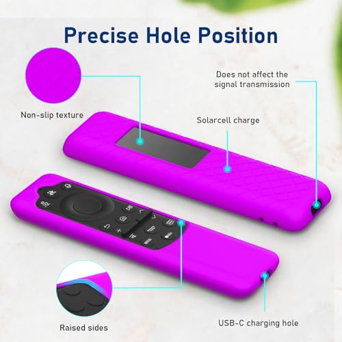 LEFXMOPHY TM2560E Cover for Samsung BN59-01480L Remote Protective Case Compatible with BN59-01432J BN59-01432A BN59-01432 2023 Smart TV Solar Panel Remote - Purple - color: PURPLE, size: 1-PACK
