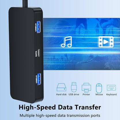 Laptop Docking Station Dual Monitor for Dell/HP/Lenovo/Mac, HDMI Splitter for Dual Monitors Extended Display, Dual Monitor Adapter 4K@60hz, USB C Docking Station for Laptop with HDMI/USB/PD/SD/TF - style: 8 IN 1 4K@60hz Black