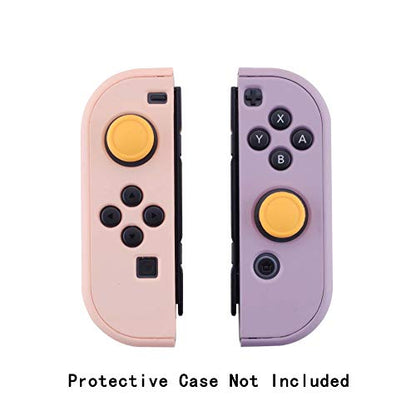 eXtremeRate PlayVital Switch Joystick Caps, Thumbstick Caps, Silicone Analog Cover for Switch Lite & OLED Joycon Thumb Grips - Caution Yellow - color: Caution Yellow