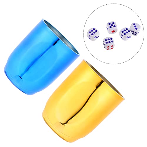 NUOBESTY 2pcs Portable Dice Storage Cup Stylish Plastic Dice Box for Games at Ktv Bars Compact Lightweight Design for and