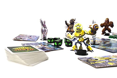 IELLO: King of Tokyo, New Edition, Strategy Board Game, Space Penguin Included in the Box, For 2 to 6 Players, 30 Minute Play Time, For Ages 8 and Up - style: Original