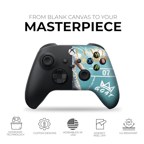DreamController Ronaaldo Custom X-box Controller Wireless compatible with X-box One/Series X/S Proudly Customized in USA I Permanent HYDRODIP Print(NOT JUST A SKIN)(MODDED) - color: Ronaaldo, size: Modded - Front & Back Print
