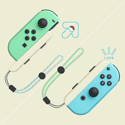 4 Pack Wrist Strap for Switch Joycon - Replacement Accessories for Joy con Straps (Black and White) - color: Black and White