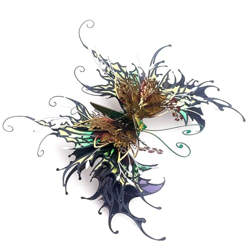 Butterfly 3D Metal Puzzle for Adults, Mechanical Butterfly Metal Model Building Kit, 50+PCS Steampunk Bionic QianYuDie Jigsaw Puzzles Animal, DIY Craft Kit Toy Gift -KIT - style: 50PCS+, KIT Version, Edition 4