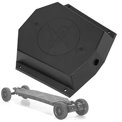 Separated Battery Cover,Battery Box,4 Wheel Electric Skateboard Kit Skateboard Battery Box with Charge Port Longboard Hardware Replacement Controller Case Plastic Scratch Proof Battery Enclosure