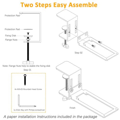 HTLAKIKJ Flight Sim Desk Mount for Logitech 3D Pro Joystick | Compatible with Logitech G Extreme 3D PRO Joystick Adjustable Fit Different Thickness Desk Enduring C-Clamp Metal Holder