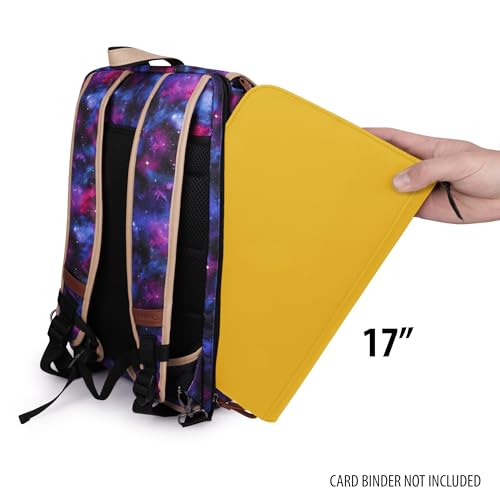 ENHANCE Designer Edition TCG Backpack - MTG Deck Bag Card Binder Space, TCG Deck Box Storage, MTG Playmat Holder - Card Storage Compatible with Magic the Gathering, Pokemon, Lorcana (Canvas Galaxy) - color: Canvas Galaxy