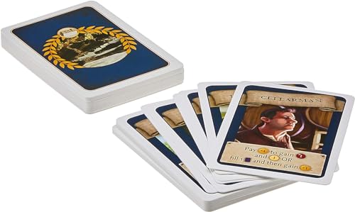 Stonemaier Games: Viticulture: Visit from the Rhine Valley Expansion by Jamey Stegmaier & Tido Lorenz | 80 New Uniquely Illustrated Visitor Cards | Add to Viticulture (Base Game) | 1-6 Players, 90 Min