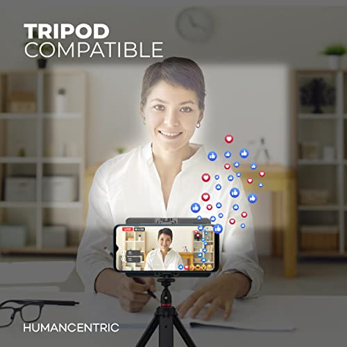 HumanCentric Video Conference Lighting Kit, Camera Light for Zoom Meetings, Streaming Video Face Light, Easy Setup for Remote Work, Computer Monitor or Laptop Light for Video Conferencing