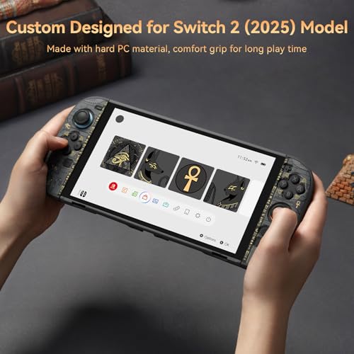 GeekShare Protective Case Compatible with Switch 2, Hard PC Slim Dockable Shell Cover Designed for Switch 2 Game Console and Joysticks Controllers - Mystic Kingdom - color: Mystic Kingdom