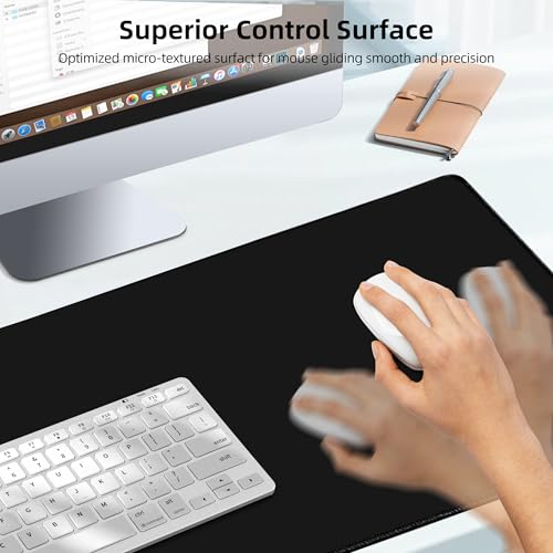 Magnetic Wireless Charging Mouse Pad, 31.5"x15.8" XXL Desk Mat | Large Ultra-Smooth Surface, Non-Slip Rubber Base, Waterproof Computer Keyboard Mat for Office and Home, Black - color: Black - 31.5"x15.7"