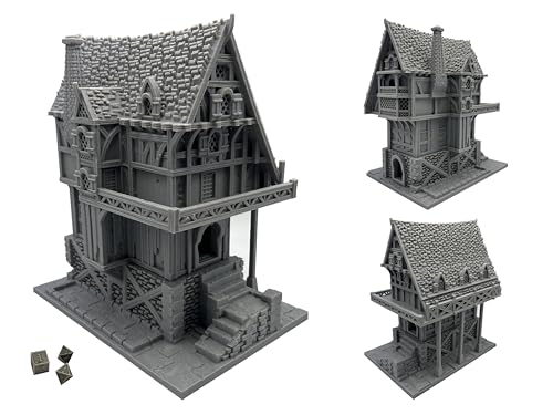 HAUTICO Medieval Gothic Miniature Building – Paintable Tabletop Terrain for D&D, Wargames & Dioramas 18mm (Medium Scale)