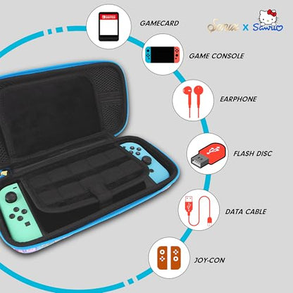 Sonix x Sanrio Carrying Case for Nintendo Switch 1, Protective Travel Case | Hello Kitty & Friends Snack Shop - color: Hello Kitty & Friends Snack Shop