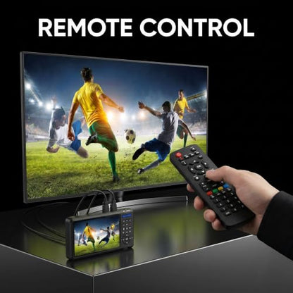 4K60 Video Capture Box-2 Channel HDMI Input with PIP/POP/PMP,Video Recorder with Screen 7 in,Compatible with Consoles, Cameras, Set-Top Boxes, PCs, 4K TVs, Projectors, Monitors