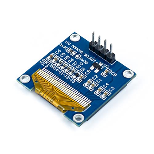 Hosyond 5 Pcs 0.96 Inch OLED I2C IIC Display Module 12864 128x64 Pixel SSD1306 Mini Self-Luminous OLED Screen Board Compatible with Arduino Raspberry Pi(Blue and Yellow) - color: Blue and Yellow